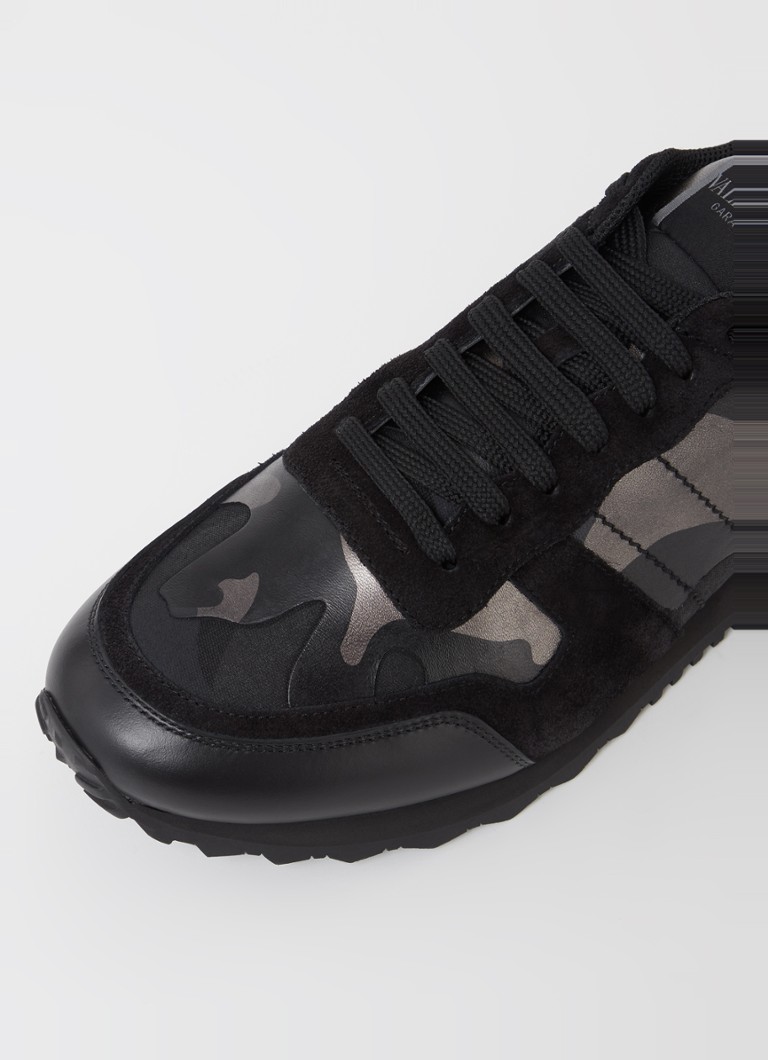 Valentino Garavani bőr Rockrunner cipő velúr részletekkel