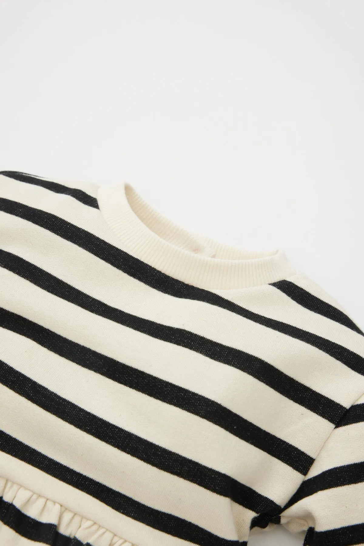DeFacto  Gestreiftes Langarmkleid für Babys, Mädchen B7567a524sp