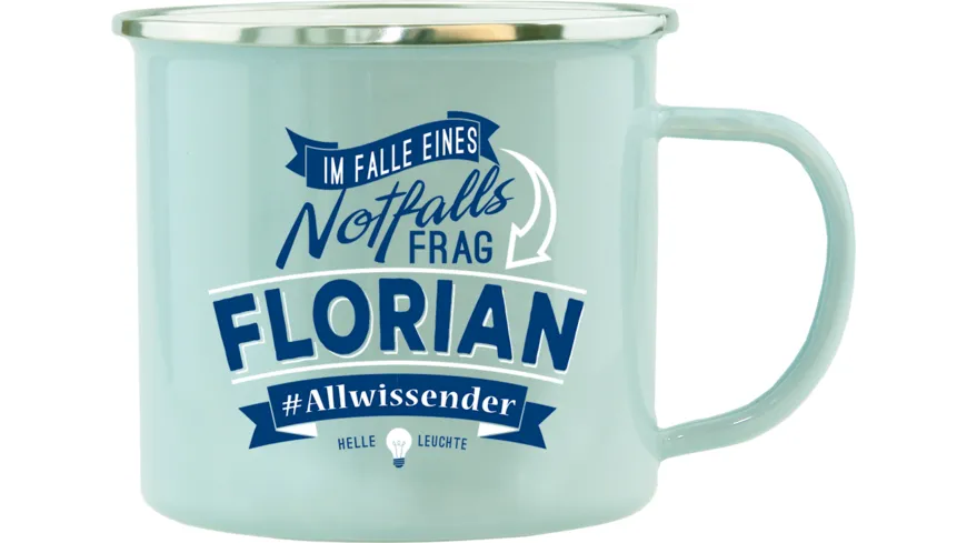 H&H Echter Kerl Emaille-Becher Florian