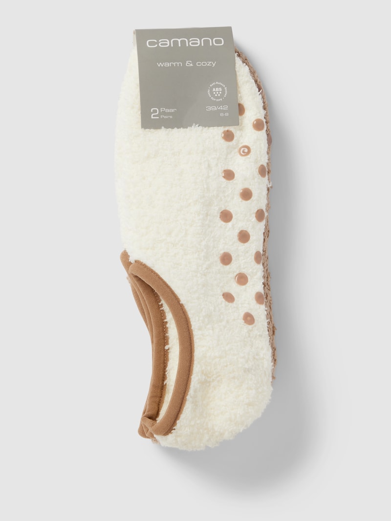 Sneakersocken mit Strukturmuster im 2er-Pack in sand