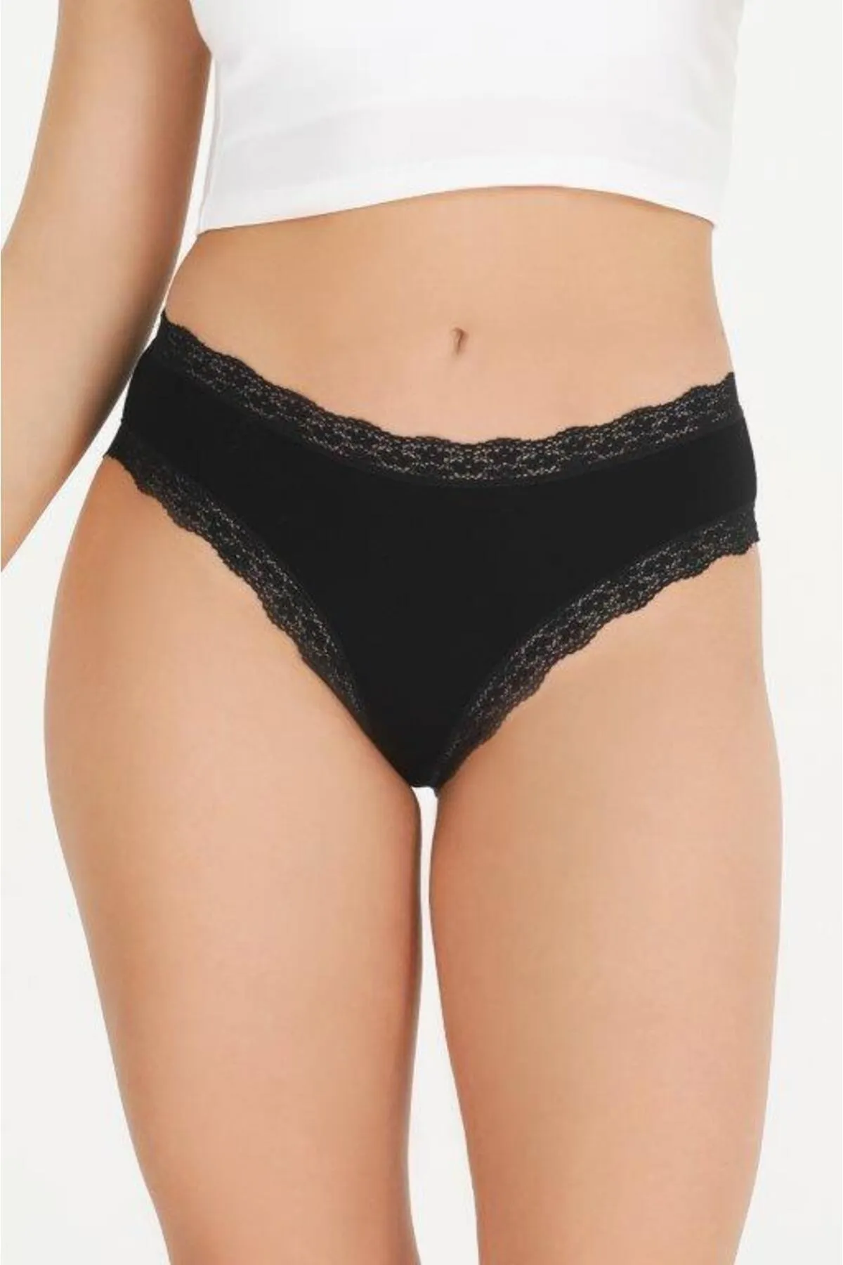 Sensu  Damen-Slip-Höschen mit Spitzenmuster, gemischte Farben, 5-l-Packung, Set KTS3070-5