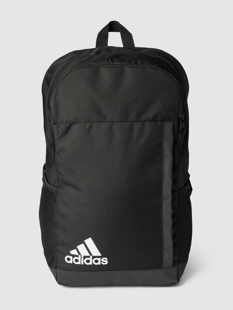 Rucksack mit Label-Print Modell 'Motion' in schwarz