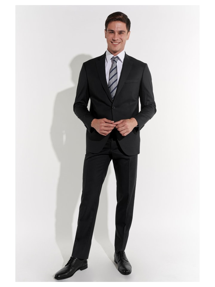 Steffen Klein Anzug REGULAR FIT in schwarz günstig kaufen