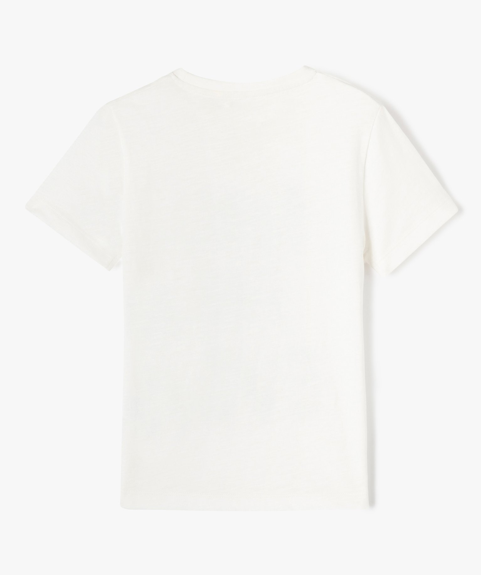 Tee-shirt à manches courtes avec inscription Garçon ecru | GEMO