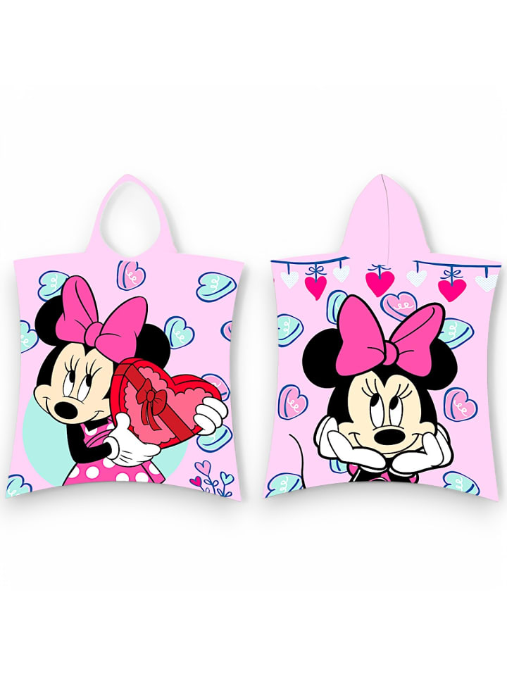 Disney Minnie Mouse Badeponcho Disney Minnie Mouse  - (B) 50 cm x (L) 115 cm in Rosa günstig kaufen 50 x 110 cm