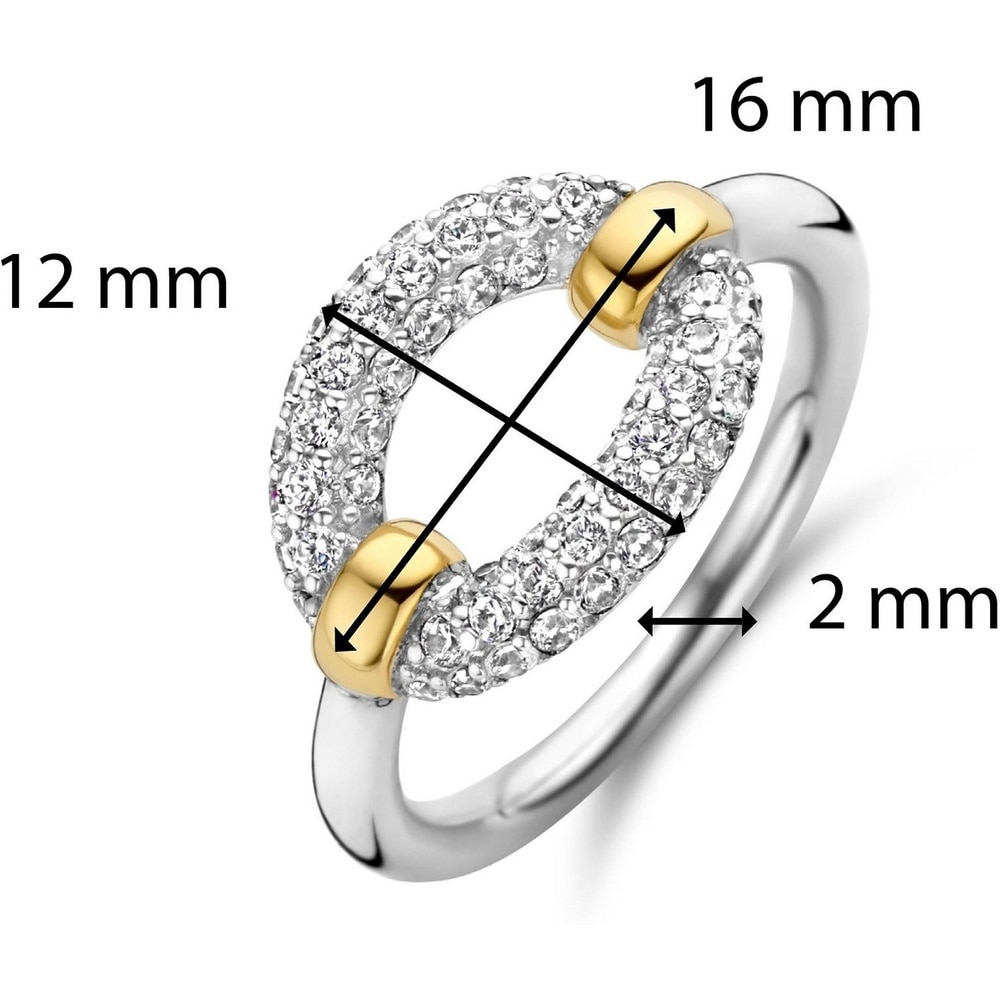 TI SENTO - Milano Bague pour femme 925 Argent bicolore Bague