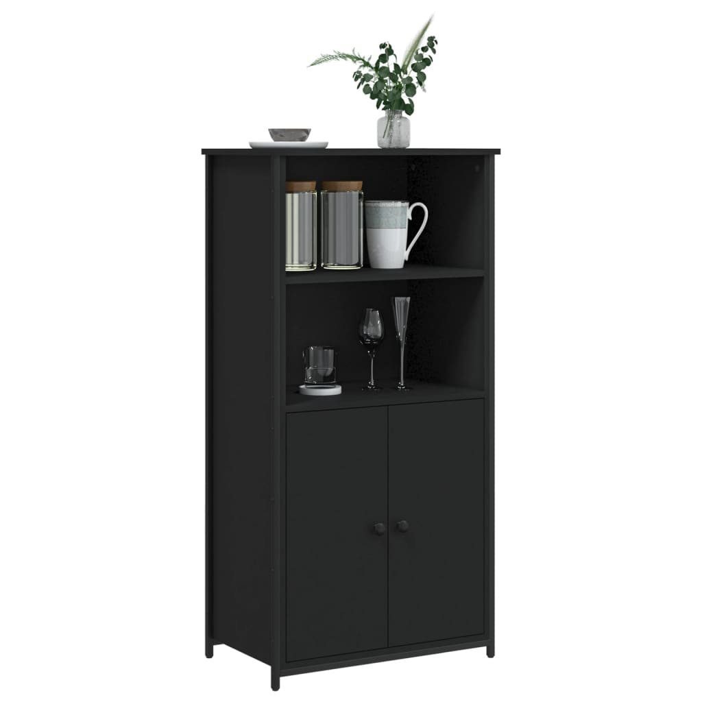 vidaXL Anrichte Highboard Schwarz 62x36x121,5 cm Holzwerkstoff