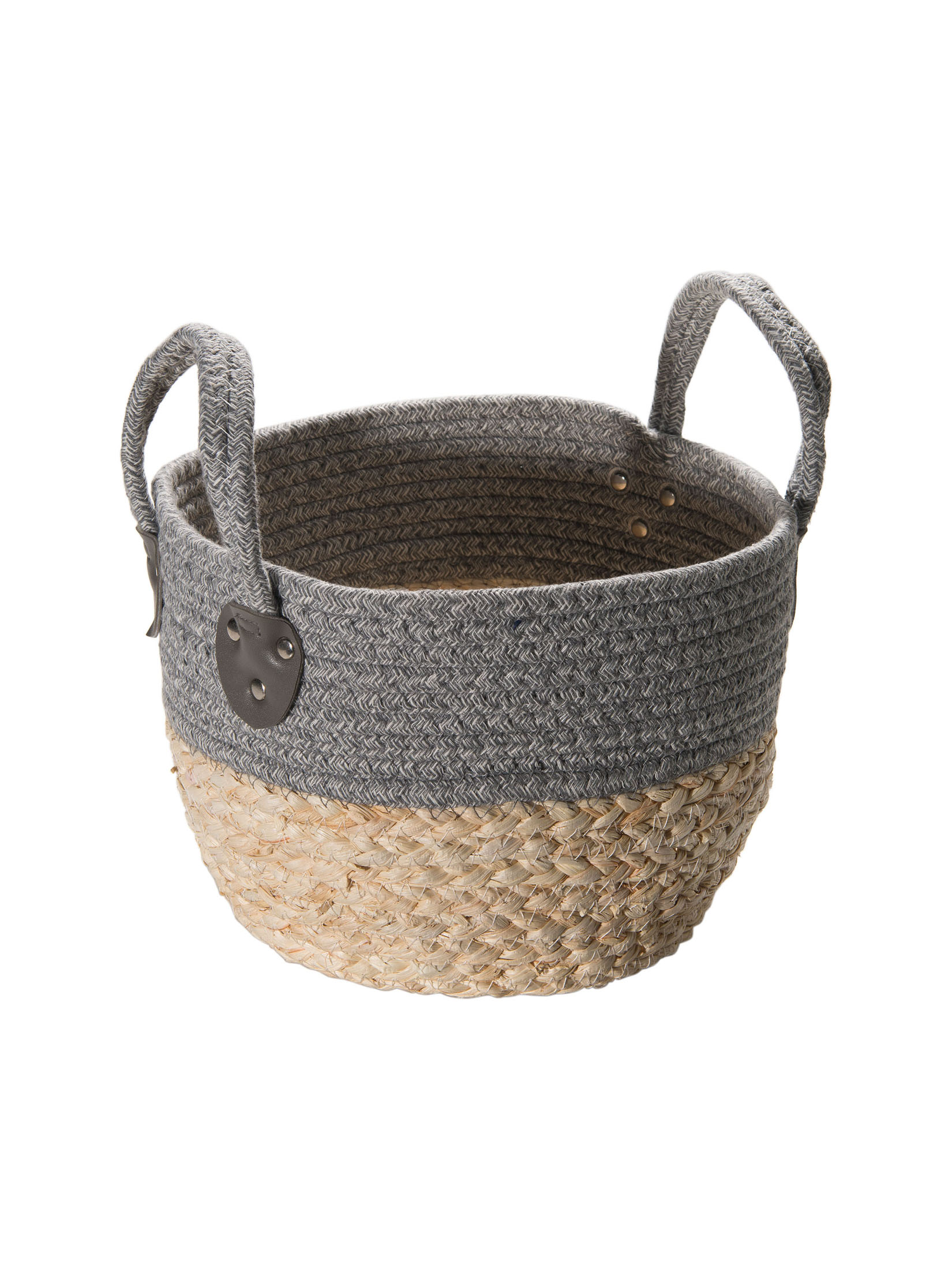 Basket Henry Korb, Grau/Natur