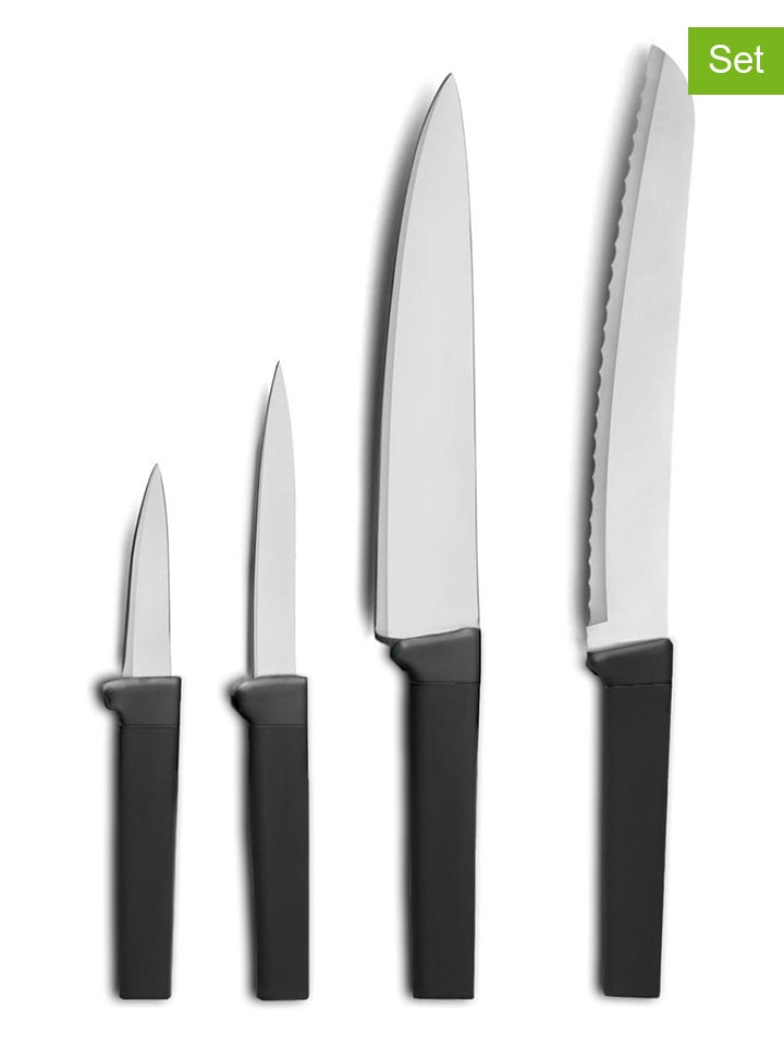 UTILITY 4er-Set: Küchenmesser in Schwarz günstig kaufen onesize
