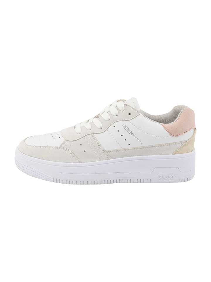Tom Tailor Sneakers in Weiß/ Beige/ Rosa günstig kaufen