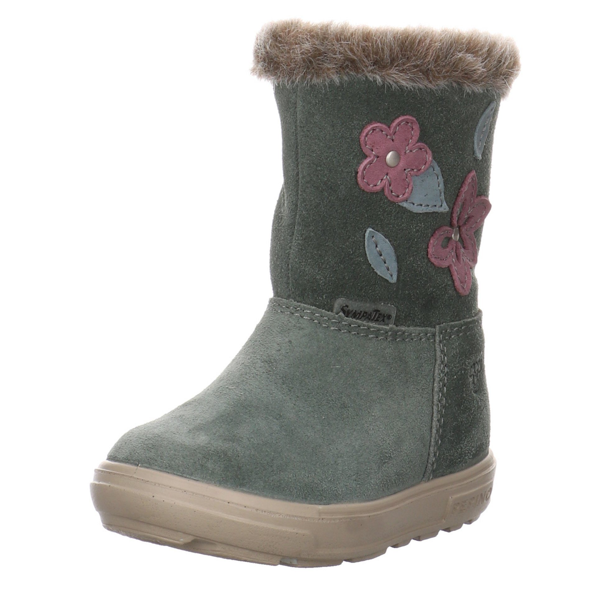 Ricosta Umi Stiefel Blüten Veloursleder geblümt Stiefel Veloursleder