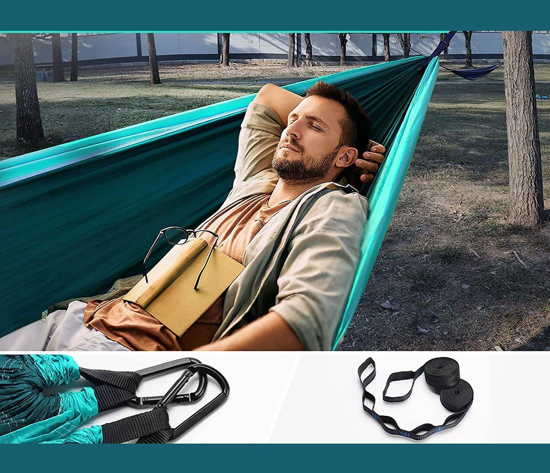 Ronner UG Hängematte Outdoor Hängematte 270 x 140 cm Reisehängematte Campinghängematte (1 St)