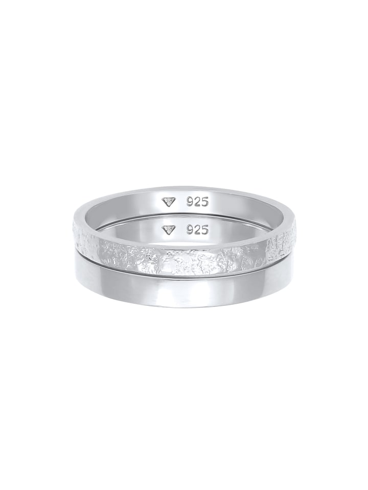 Elli Ring 925 Sterling Silber Ring Set in Silber günstig kaufen