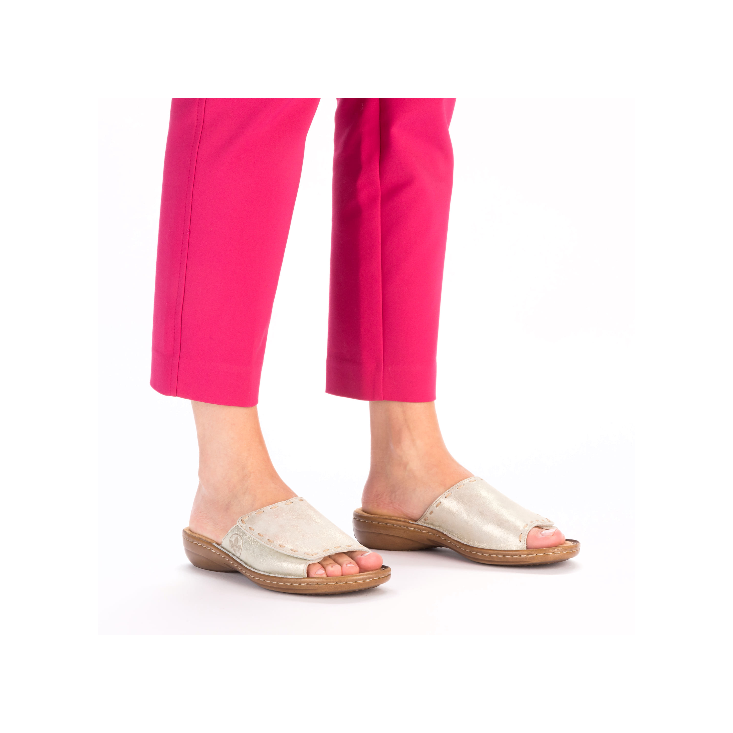 Rieker Damen Pantoletten hellbeige