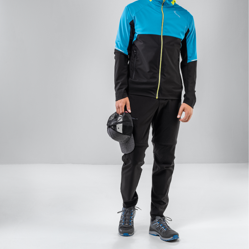 Löffler T-Zip Tapered Active Stretch Light schwarze Herren Outdoorhose