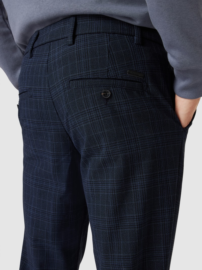 Slim Fit Anzughose in melierter Optik Modell 'MARCO' in blau