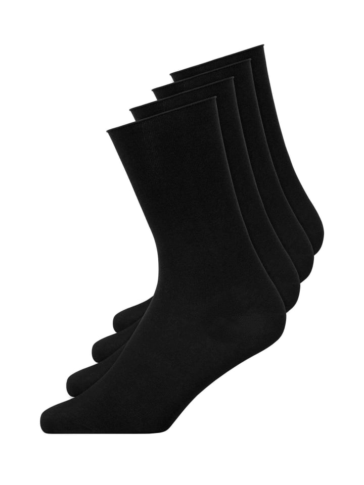 SNOCKS Klassische Damen Socken 4 Paar in Schwarz günstig kaufen