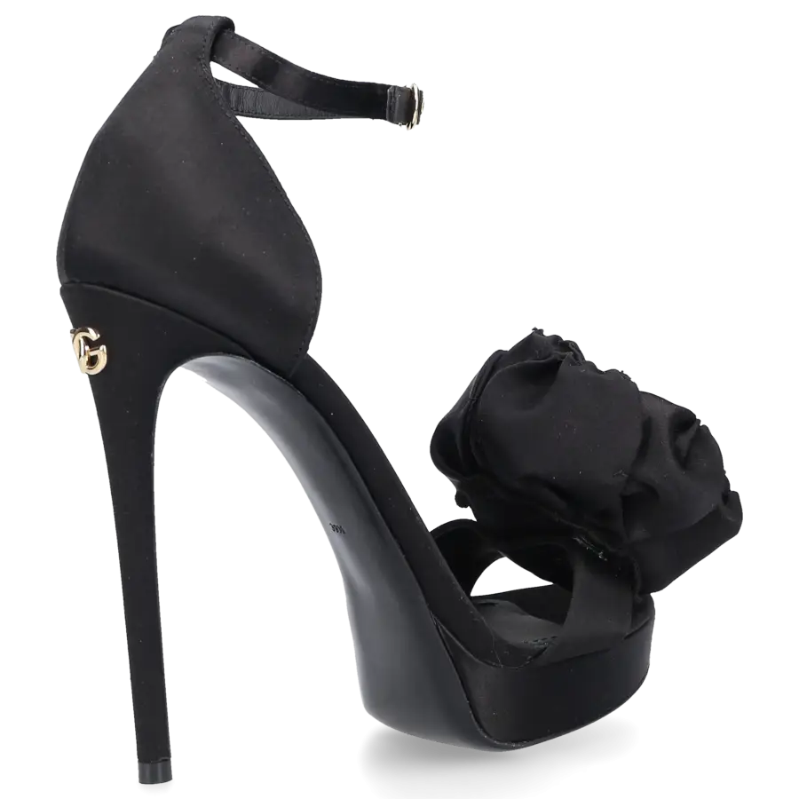 Dolce & Gabbana - Riemchensandalen KEIRA Satin - schwarz