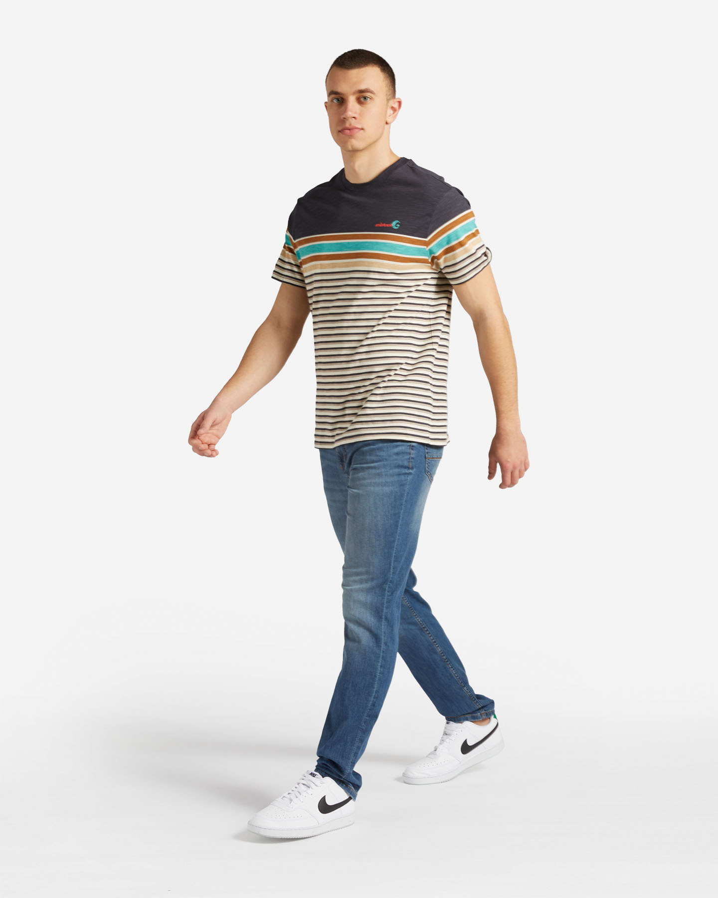 Tričko Mistral Striped M MM209S24-BLU