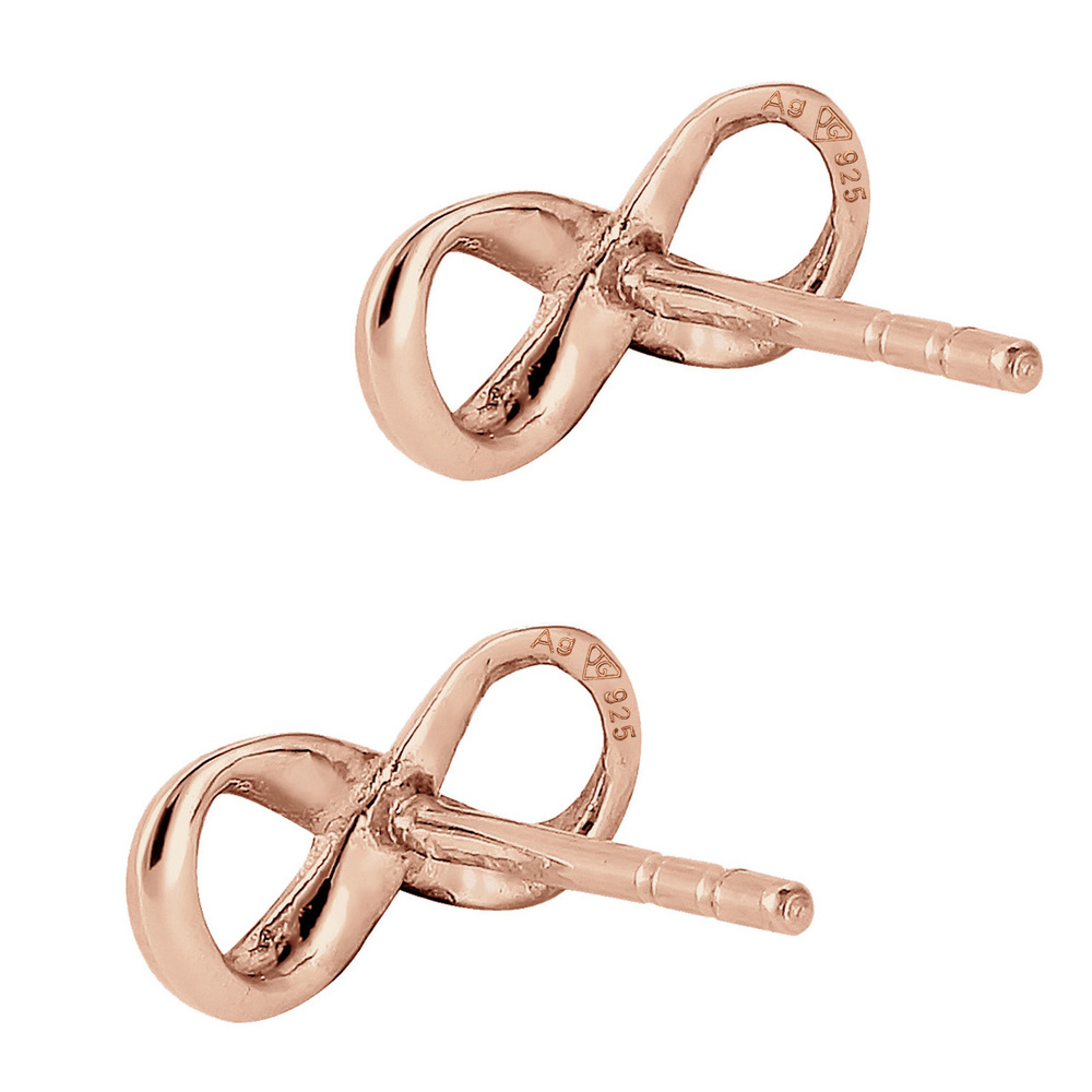 Elli Elli Boucles d'Oreilles Femmes Clous d'oreilles Symbole Infinité en Argent Sterli Boucles d'oreilles