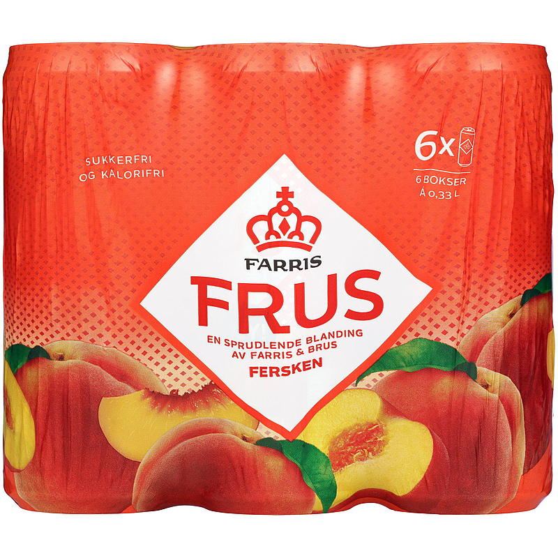 Farris Farris Frus 0,33 l boks 6-pk fersken