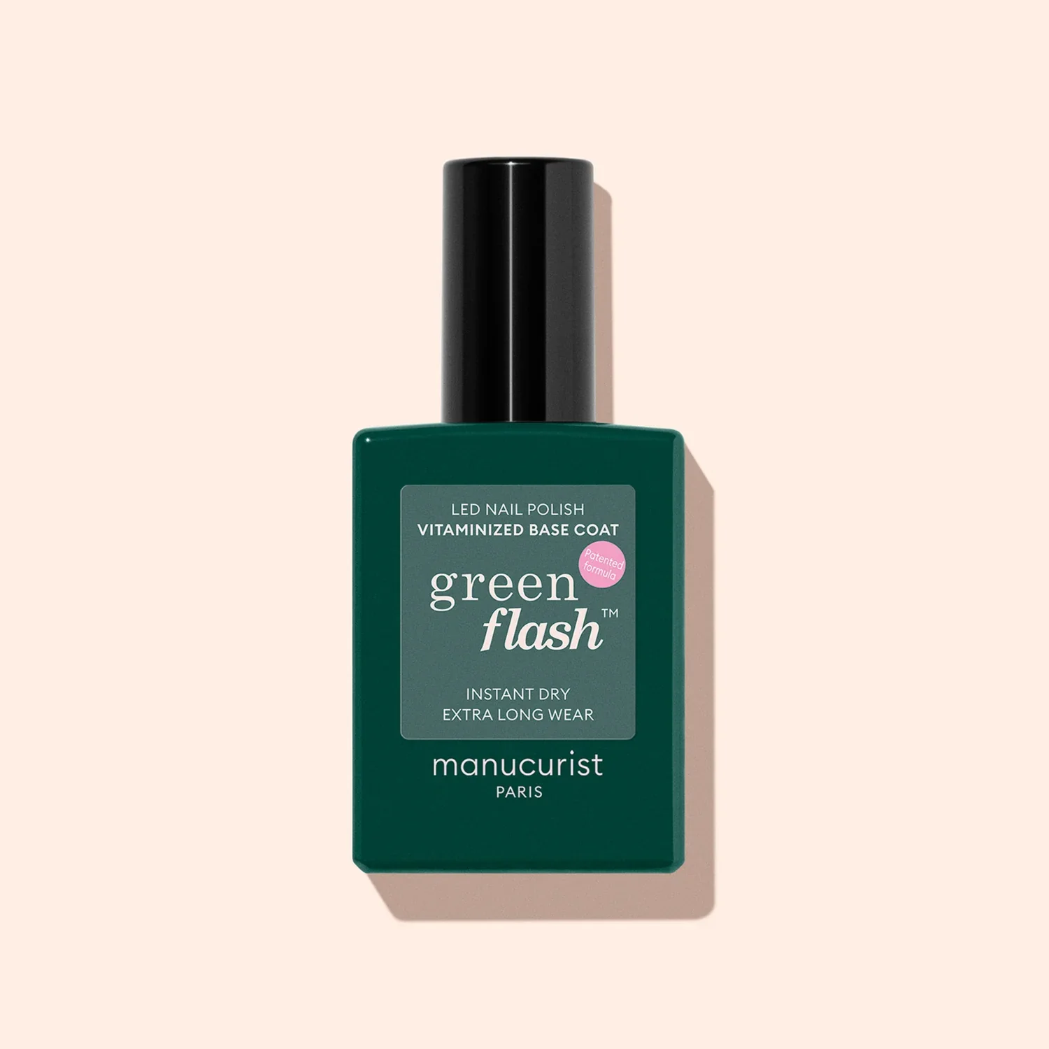 Pusiau permanentinis LED Green Flash™ - 15 ml „Green Flash™“ vitaminais praturtintas lako pagrindas