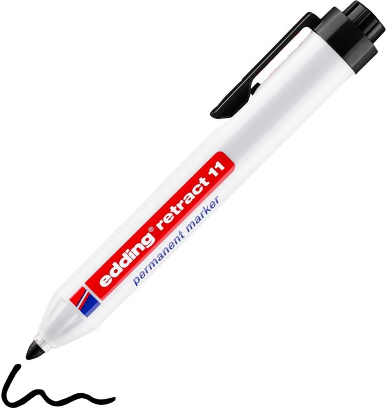 edding Permanentmarker Retract 11 Rundspitze 1.5 mm Schwarz