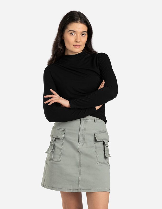 Langarmshirt - Mockneck