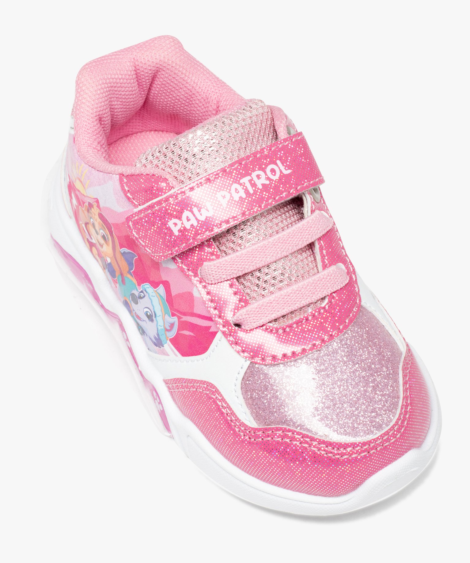 Baskets bébé fille à semelle lumineuses – Pat Patrouille rose | GEMO