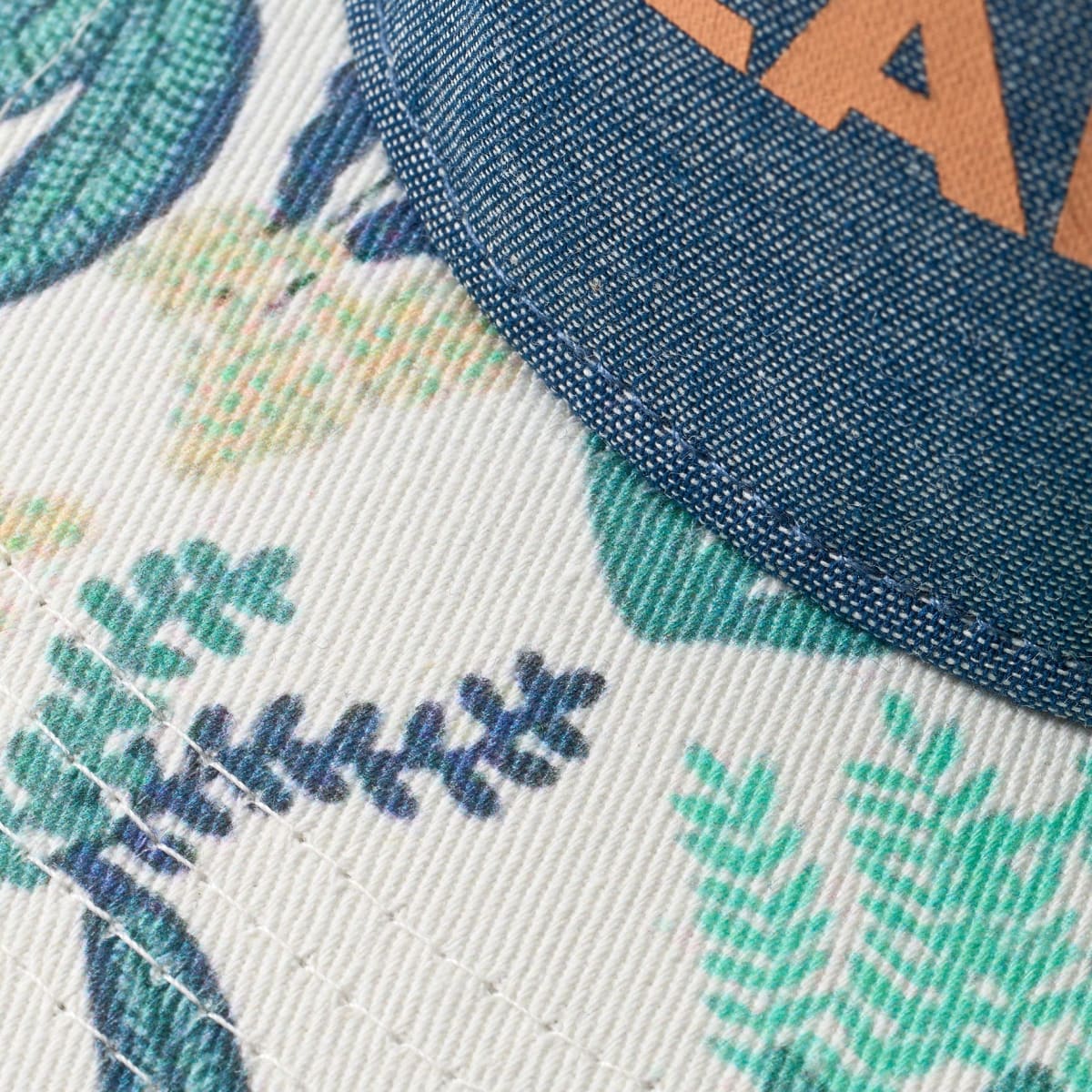 Basecap mit Palmen-Muster, blau, Gr. 52/53, 1 St