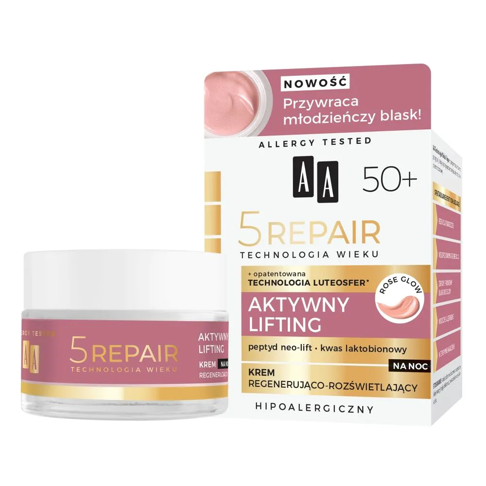 AA Age Technology 5Repair 50+ Aktiv Løftende Regenererende og Lysnende Natcreme