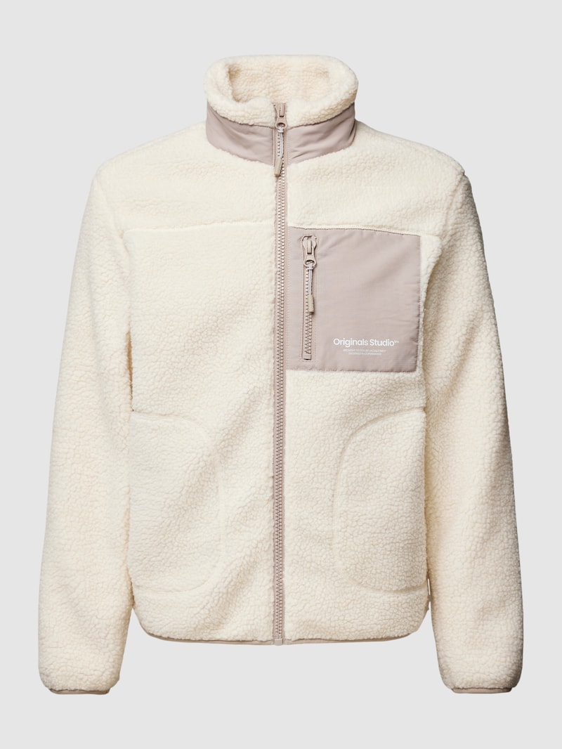 Jacke aus Teddyfell Modell 'JORVESTERBRO' in beige