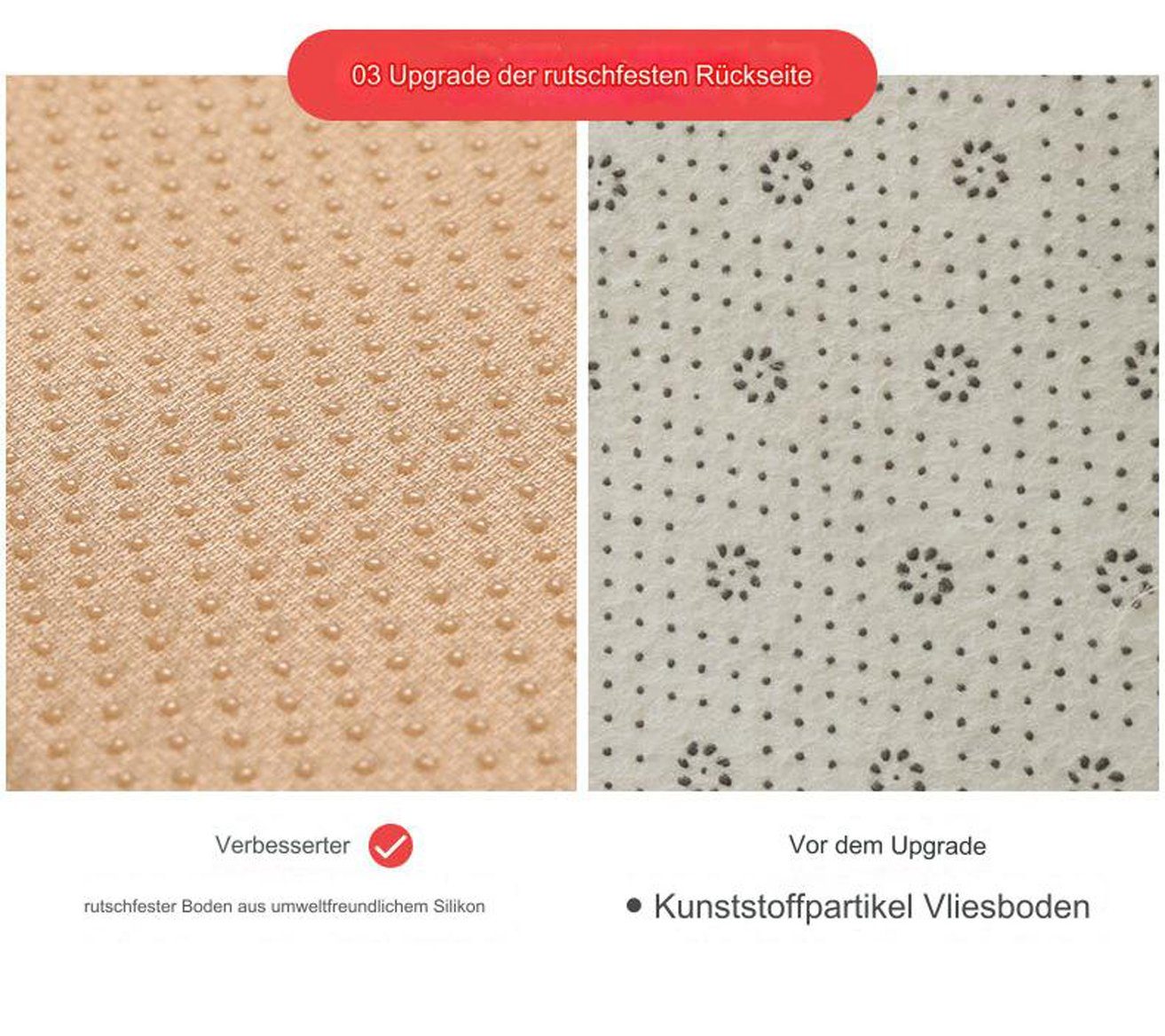 Fellteppich Weicher Teppich, moderner, dicker, rutschfester Teppich, HOHEA H, 60*160cm, flauschiger, zotteliger, waschbarer Teppich für Wohnzimmer