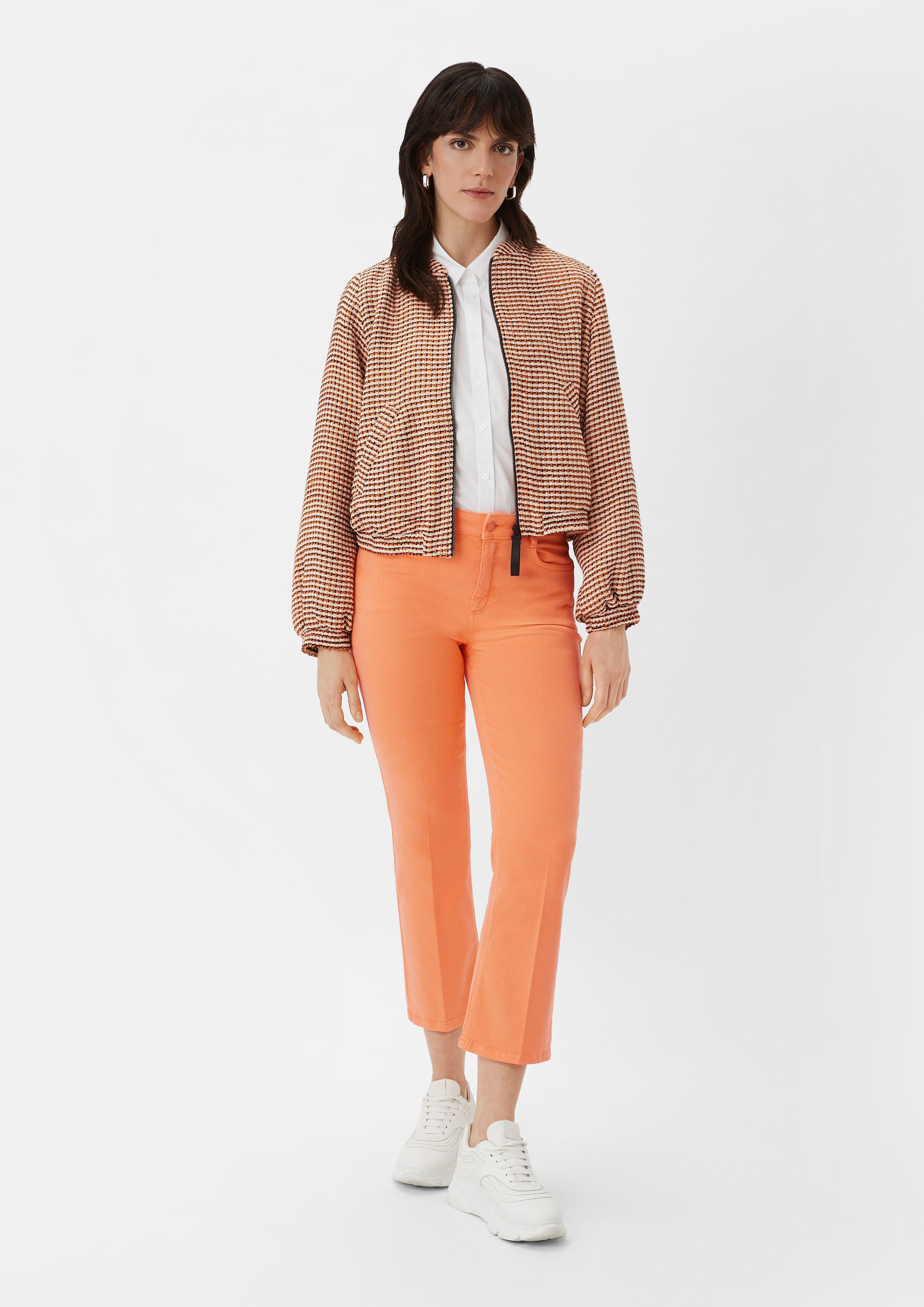 Regular: Twill-Hose mit Flared leg - orange