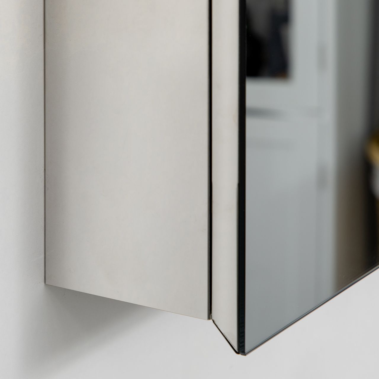 kleankin Spiegelschrank, Badspiegelschrank mit 3 Innenböden, Doppeltür, Silber