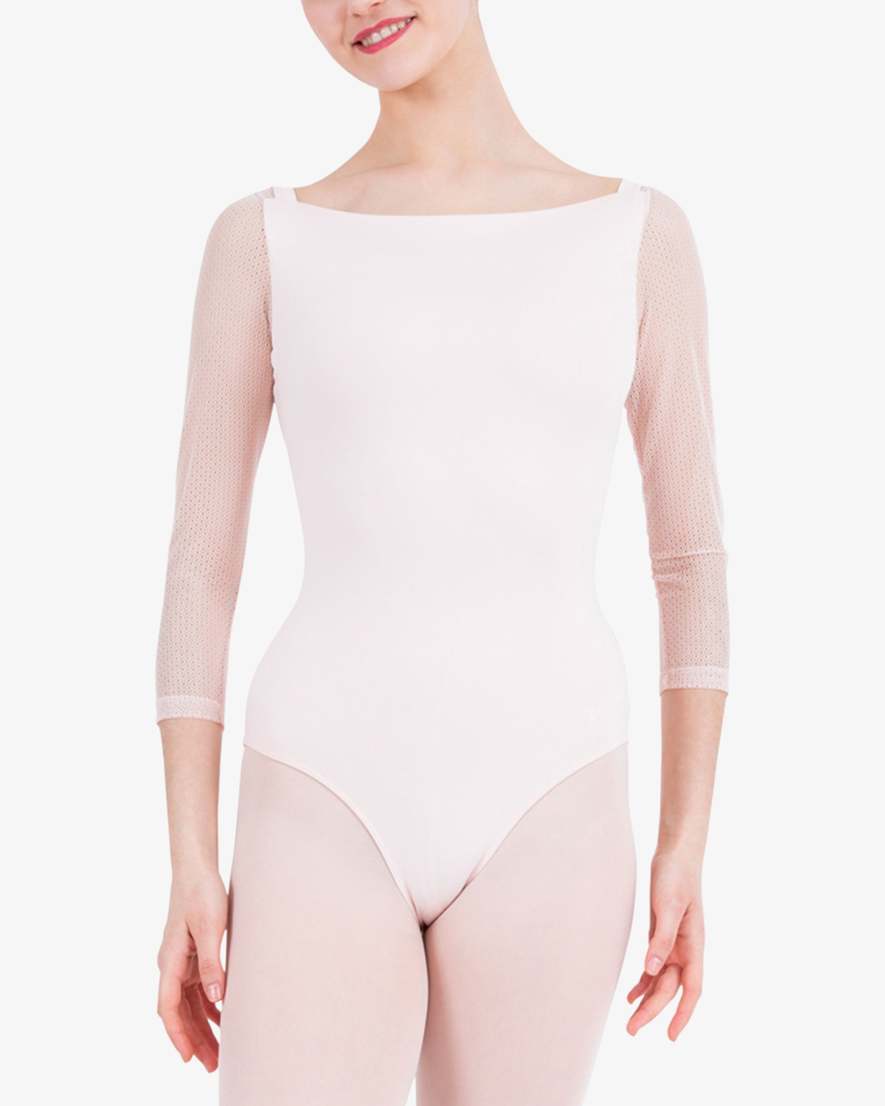 3/4 sleeves leotard with lace