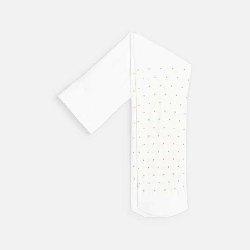 Collants chauds pailletés gris bébé fille