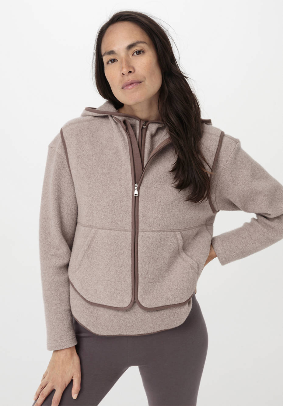 Fleece-Weste aus reiner Bio-Baumwolle