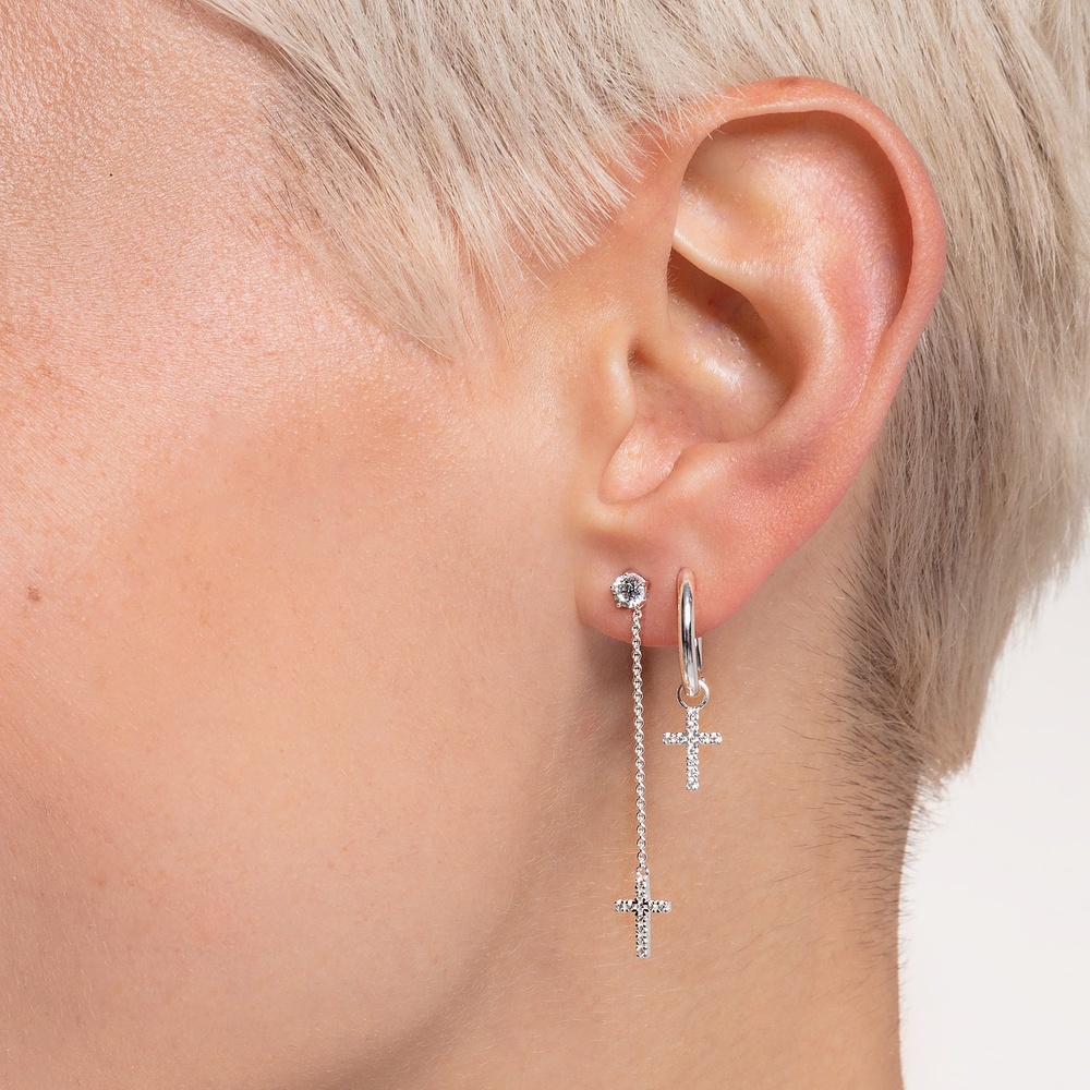 Thomas Sabo Boucle d'oreille unique 925 Argent Boucles d'oreilles