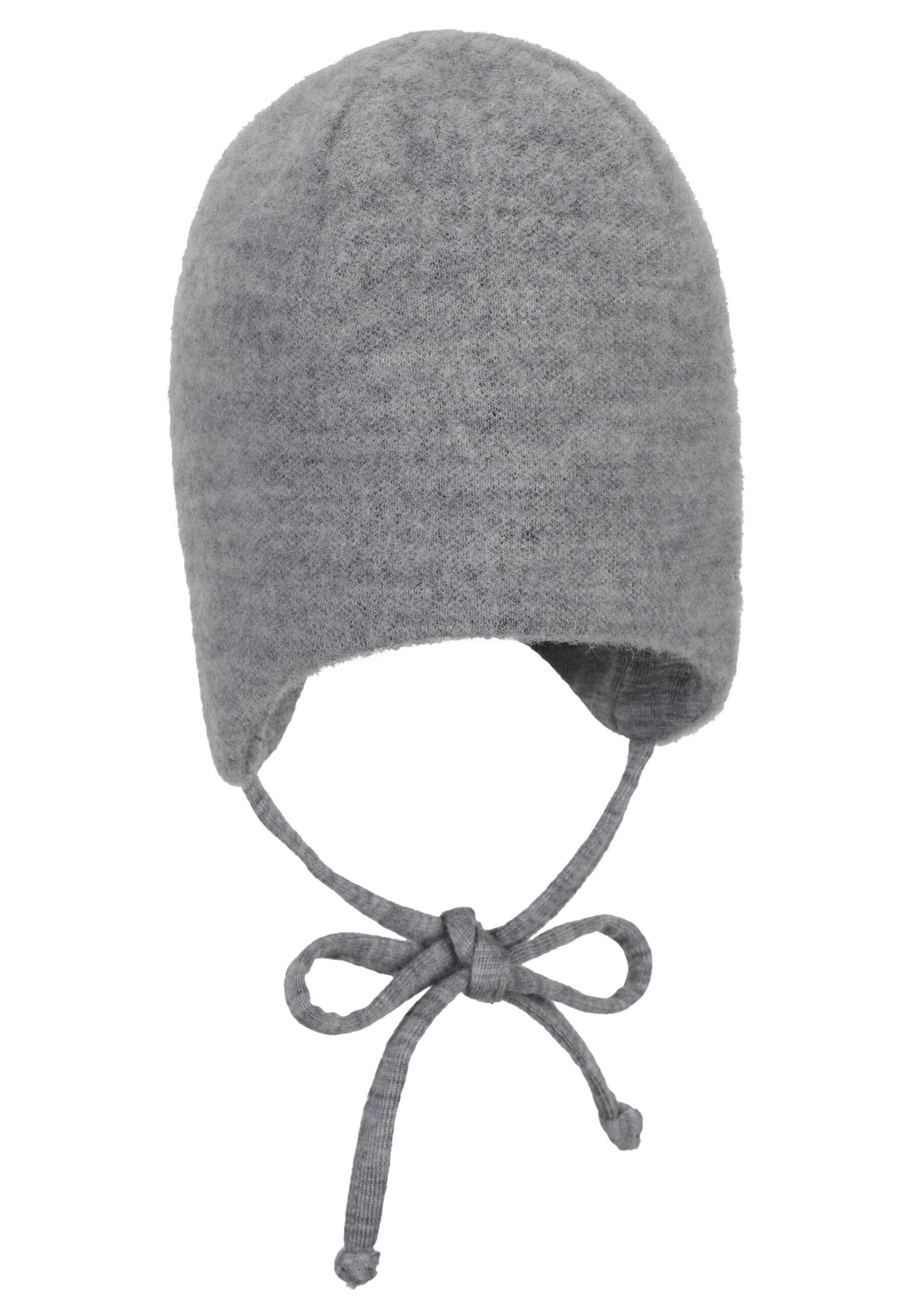 Mütze aus Wolle (Merino) mit Bindeband in 5 Farben