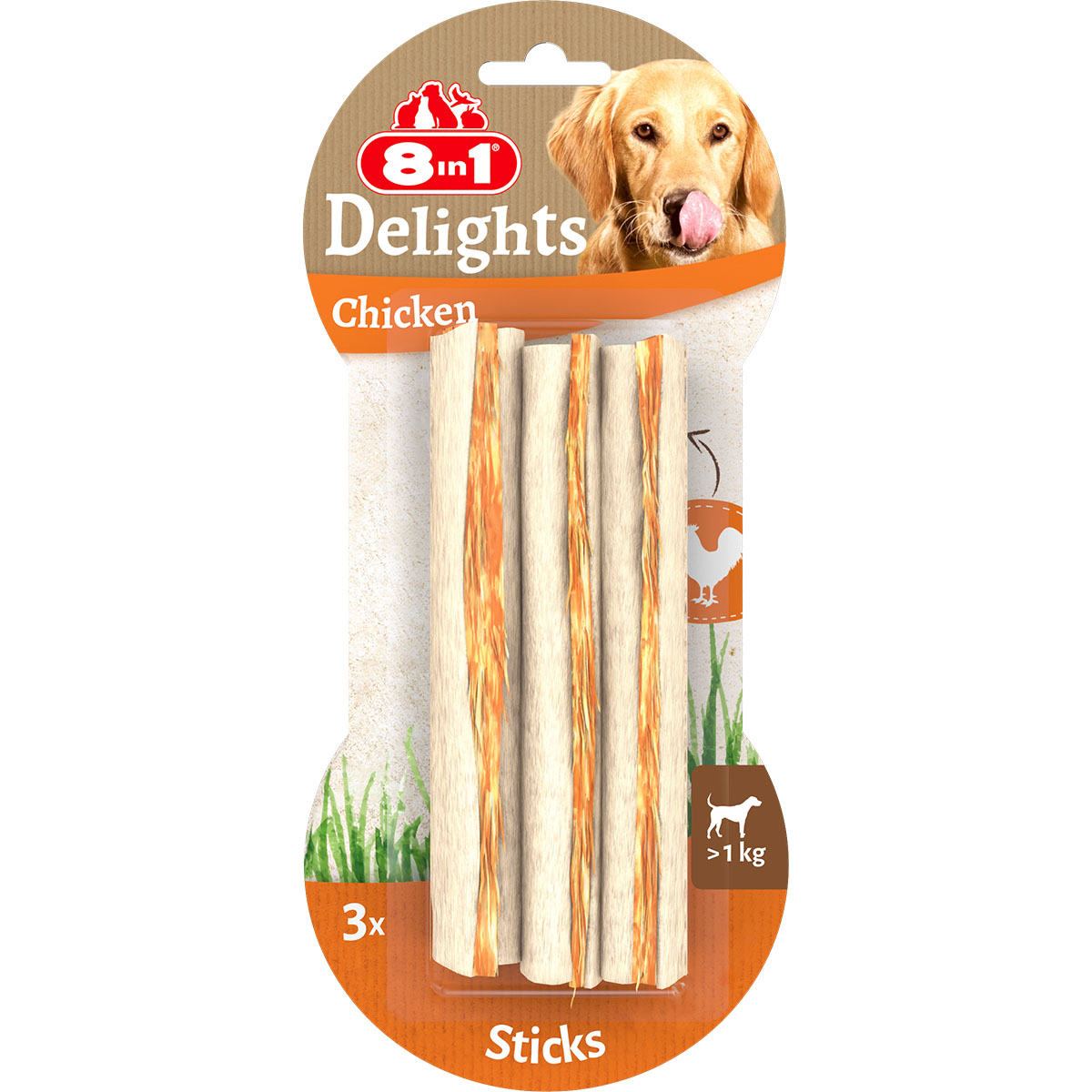 8in1 Delights Kausticks Hähnchen 3 Stück kaufen bei ZooRoyal
