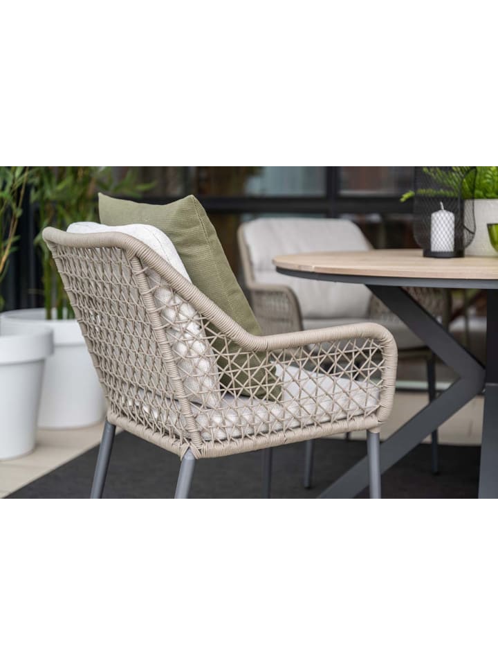 GMD Living Gartenmöbel Dining Sitzgruppe TOLEDO mit Vironwood Tischplatte in Holzoptik günstig kaufen onesize