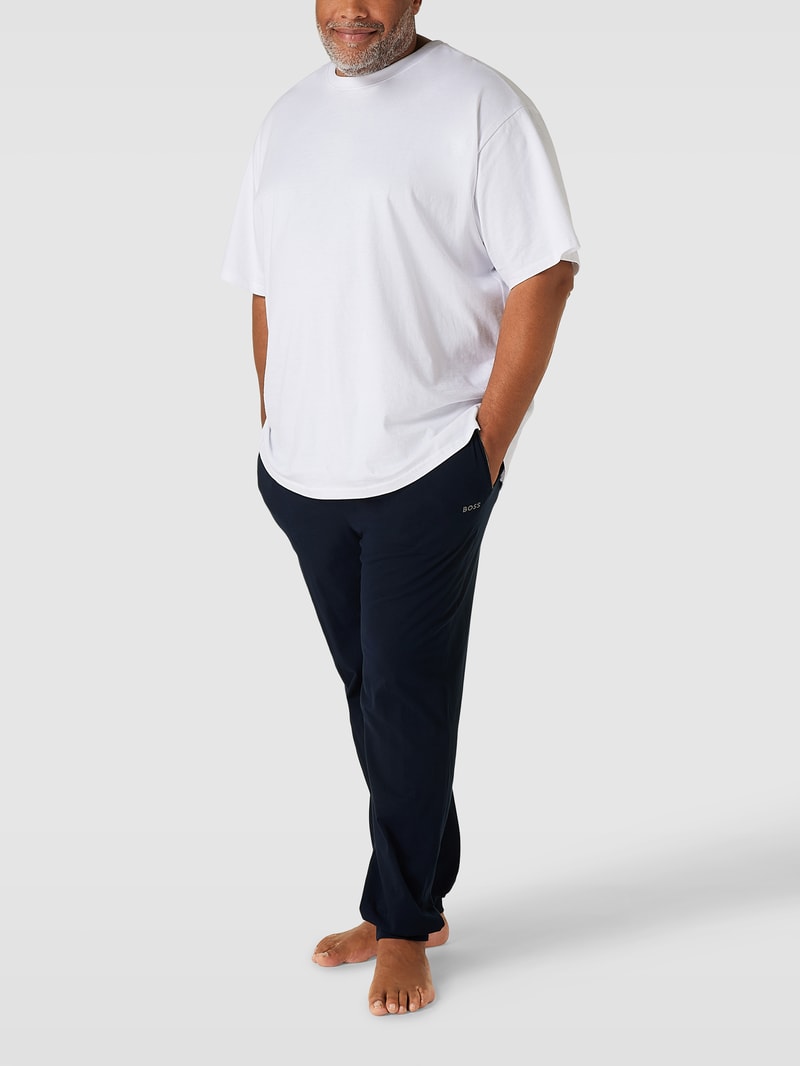 PLUS SIZE Sweatpants mit Logo-Stitching in dunkelblau