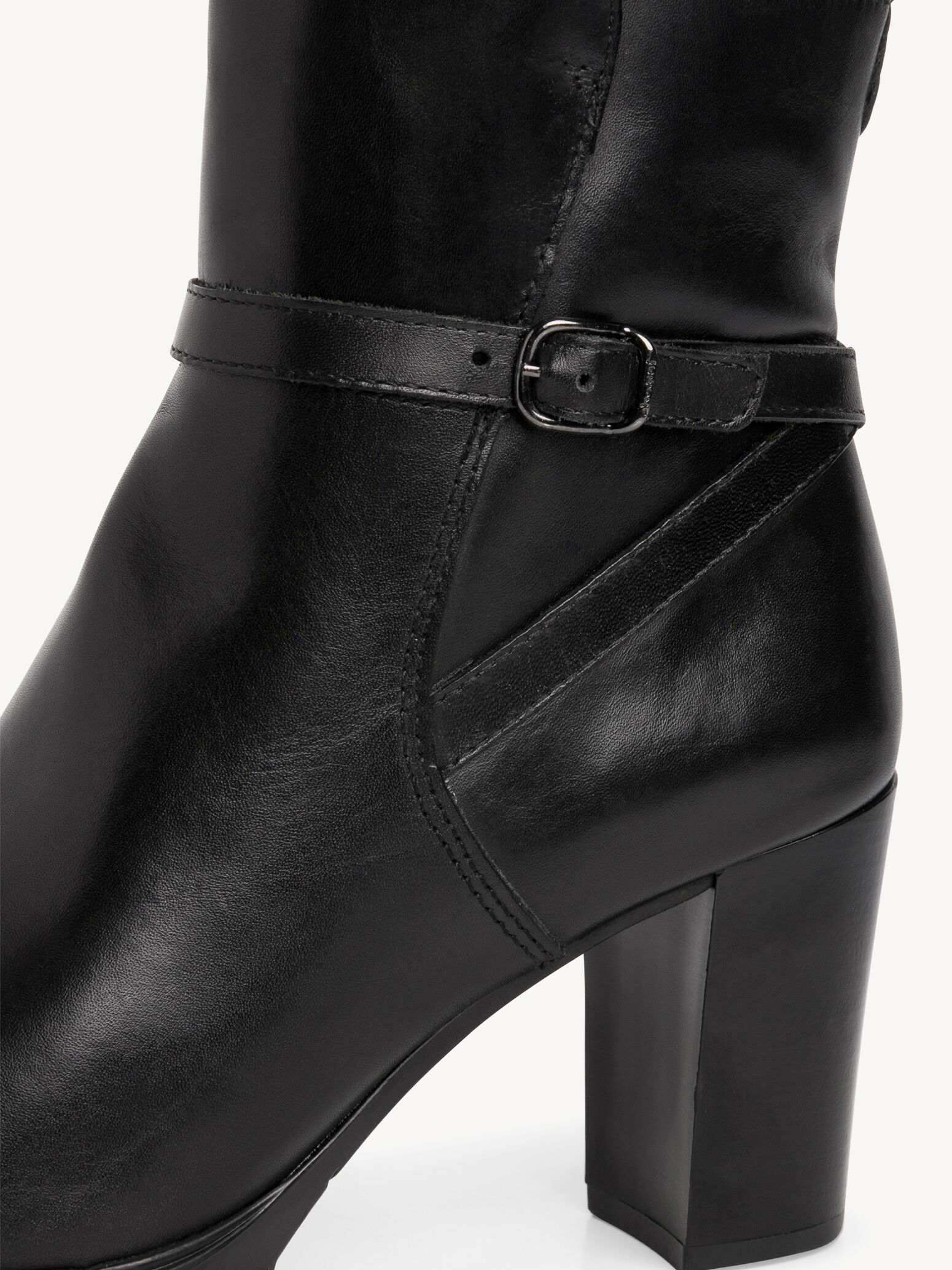 Bottine en cuir - noir