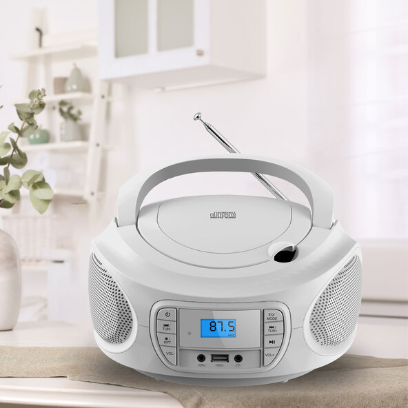 Tragbare CD Boombox CB-2, weiß