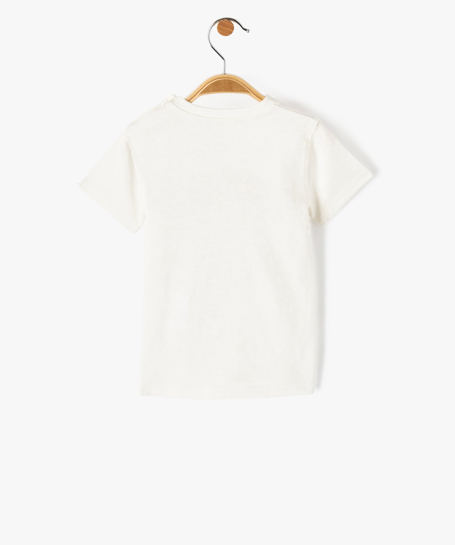 Tee-shirt bébé Garçon à manches coutes et motif en relief ecru | GEMO