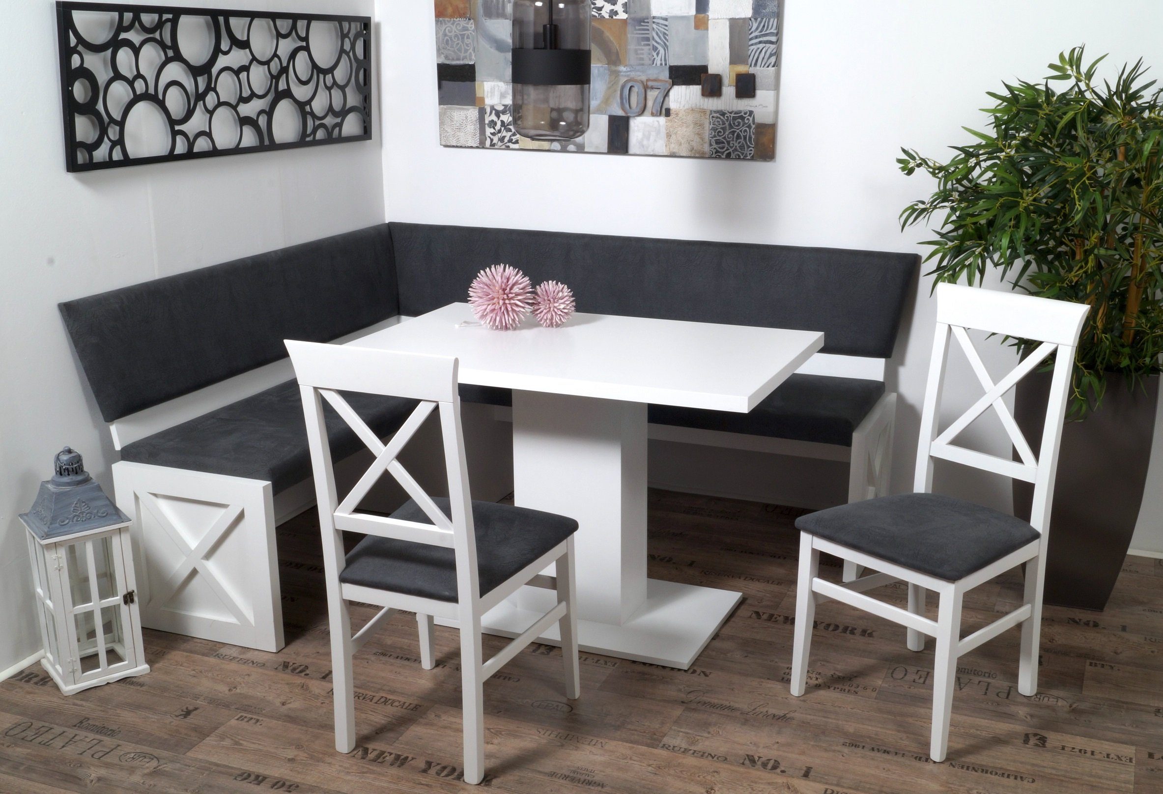 Stolebaenk Eckbankgruppe Mankato WS, (1x Eckbank, 1 x Tisch, 2 x Stuhl)