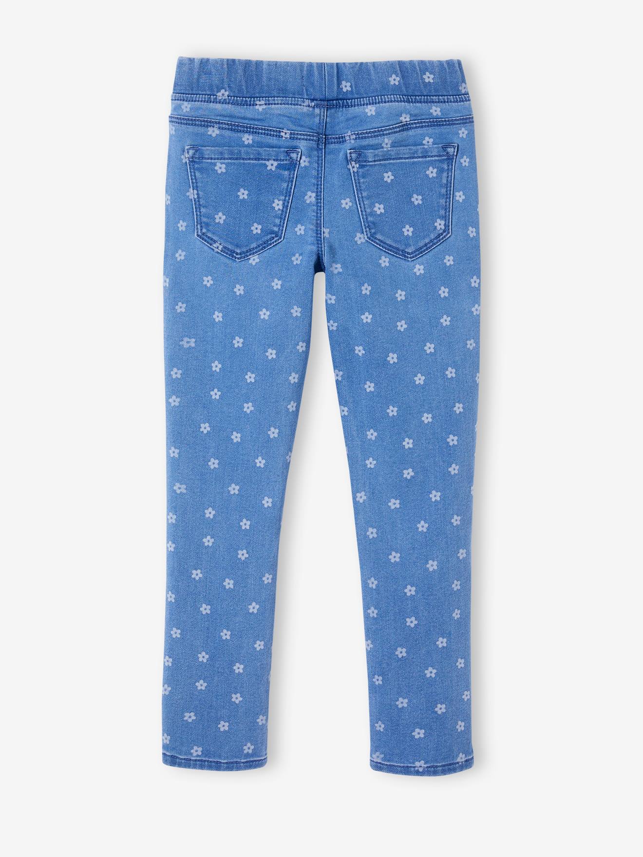 Vertbaudet Mädchen Treggings, Jeans-Optik - blue stone