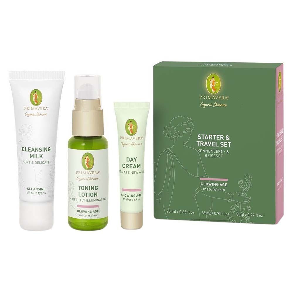 Primavera Life GmbH Gesichtspflege-Set Starter & Travel Set - Glowing Age