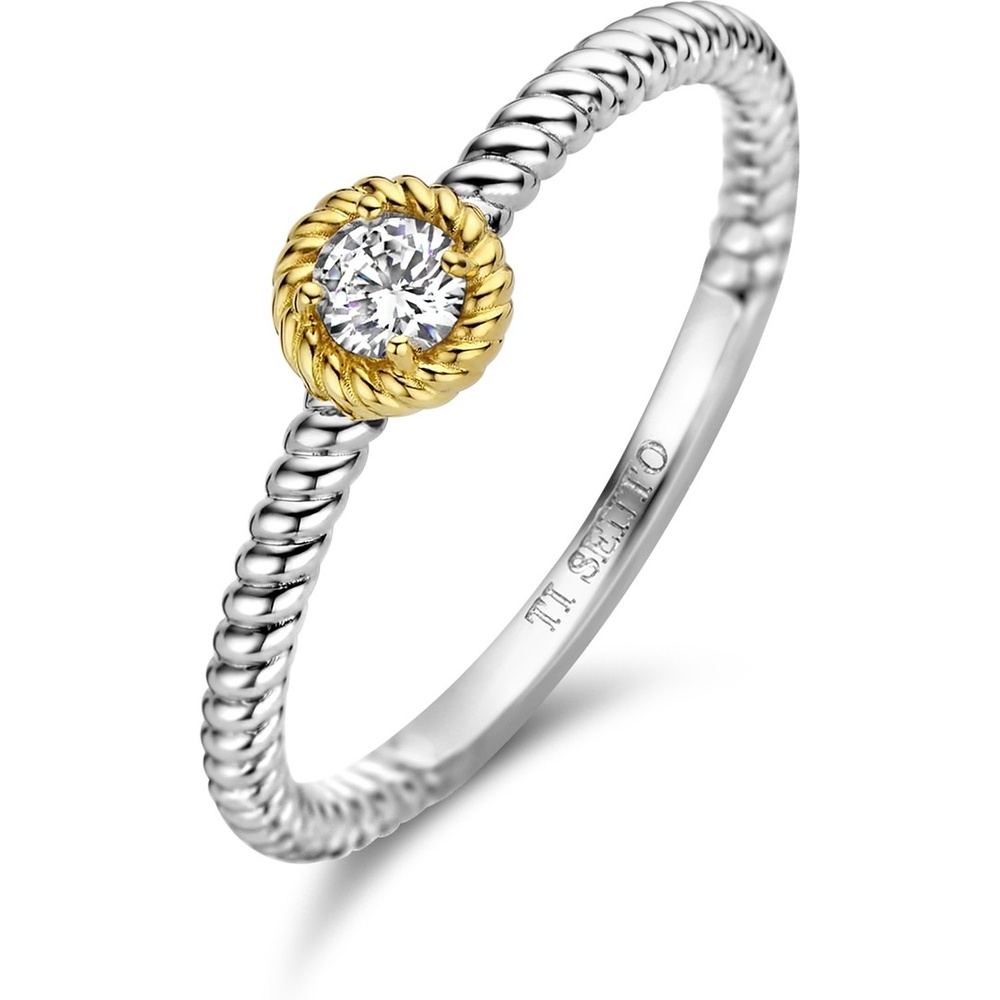 TI SENTO - Milano Bague pour femme 925 Argent or jaune Bague